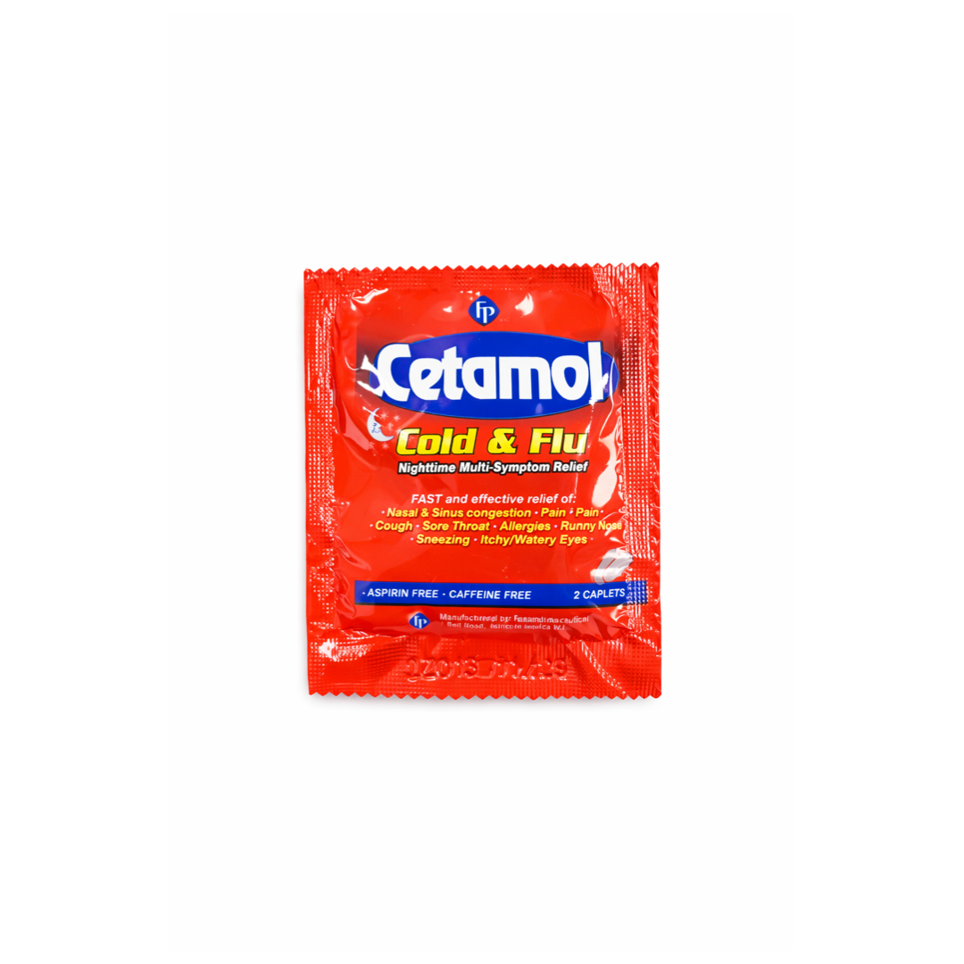 CETAMOL NIGHTTIME COLD & FLU 2 CAPLETS
