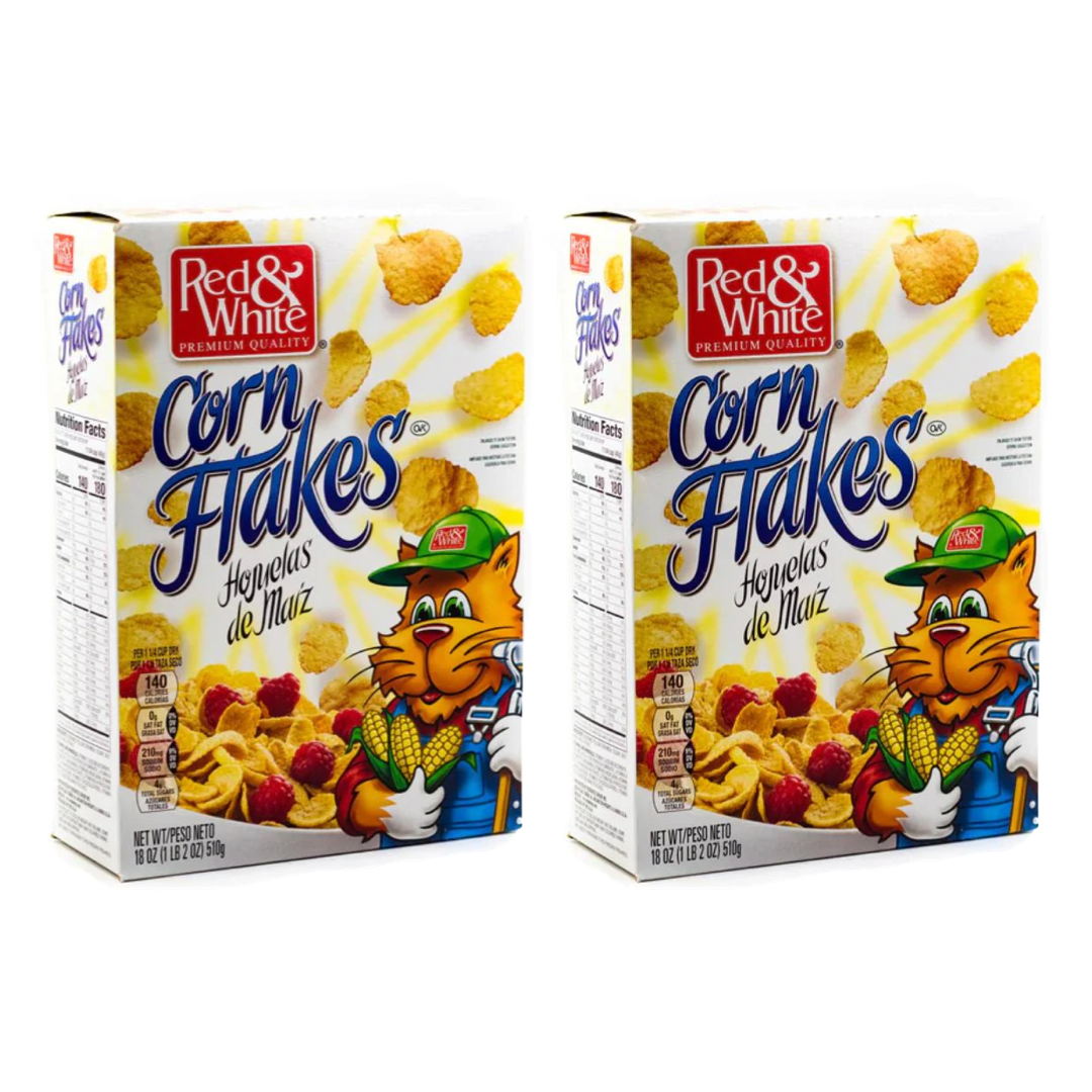 RED & WHITE CORN FLAKES 18OZ