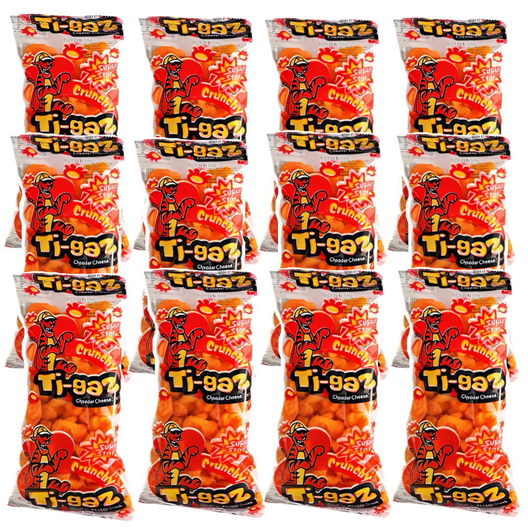 SUPER STAR TI-GAZ CHEDDAR CHEESE SNACK 30G