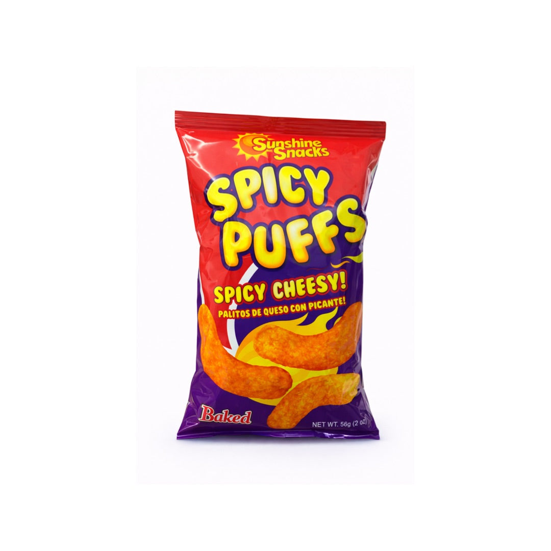 SUNSHINE SNACKS SPICY PUFFS 2OZ