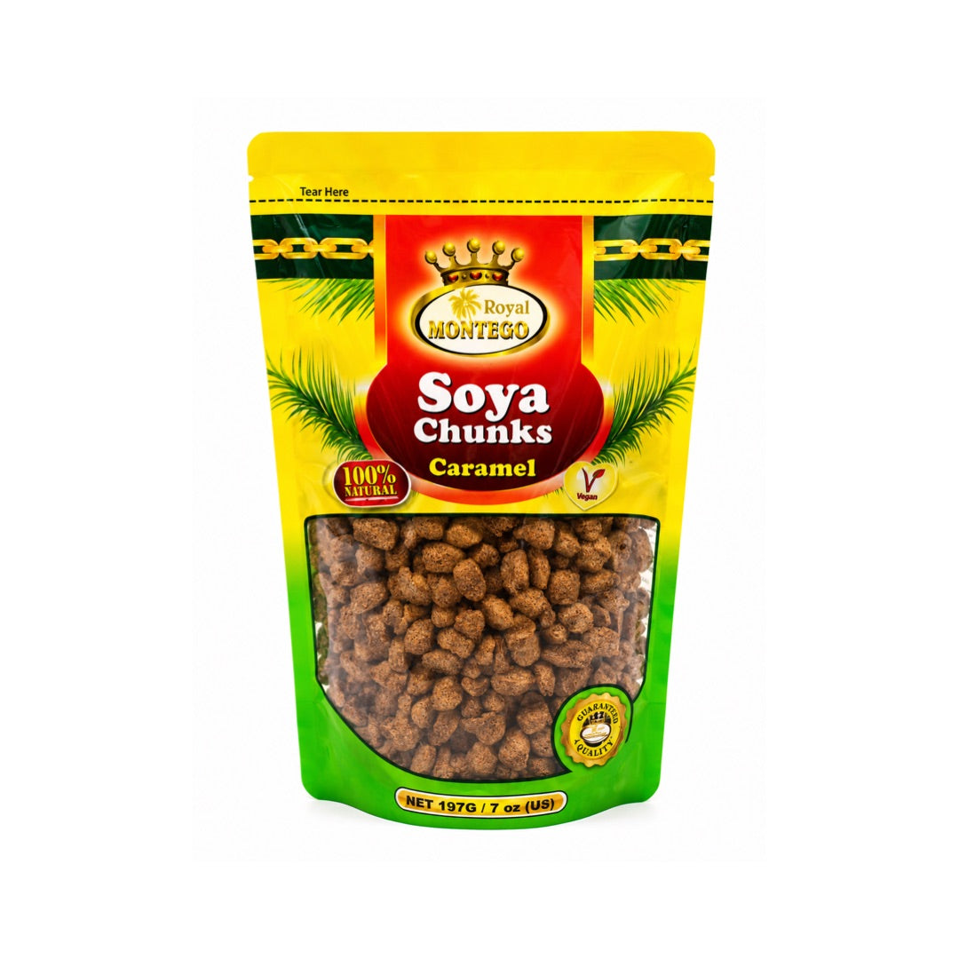 ROYAL MONTEGO SOYA CHUNKS CARAMEL 7OZ