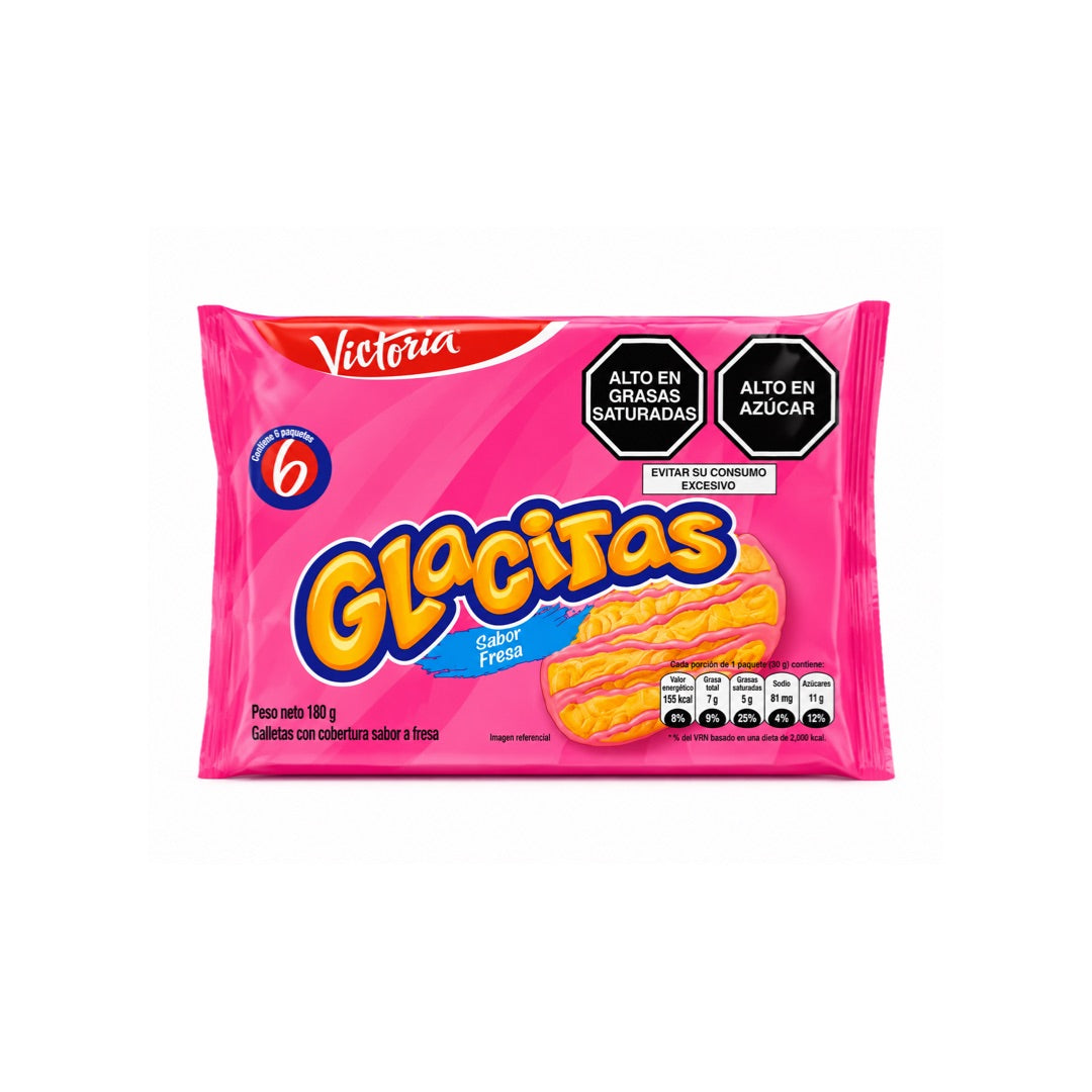 VICTORIA GLACITAS FRESA 6PK 180G