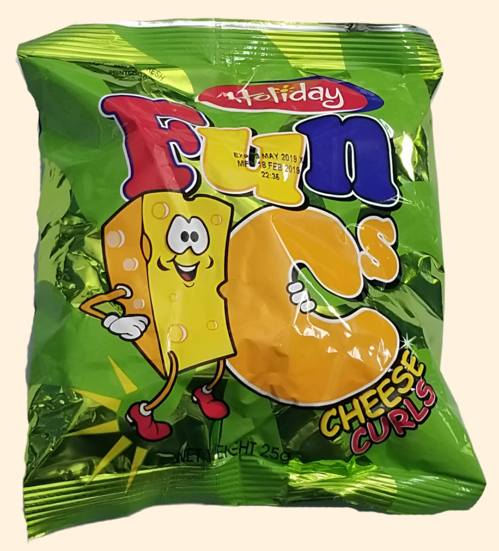 Holiday fun cheese curls