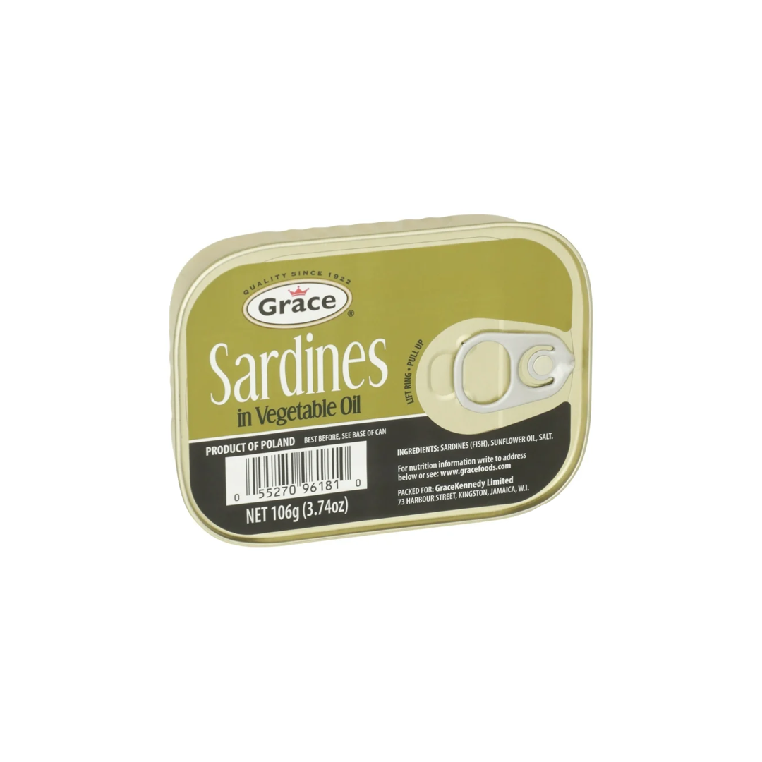 GRACE SARDINES IN VEGETABLE OIL 106G
