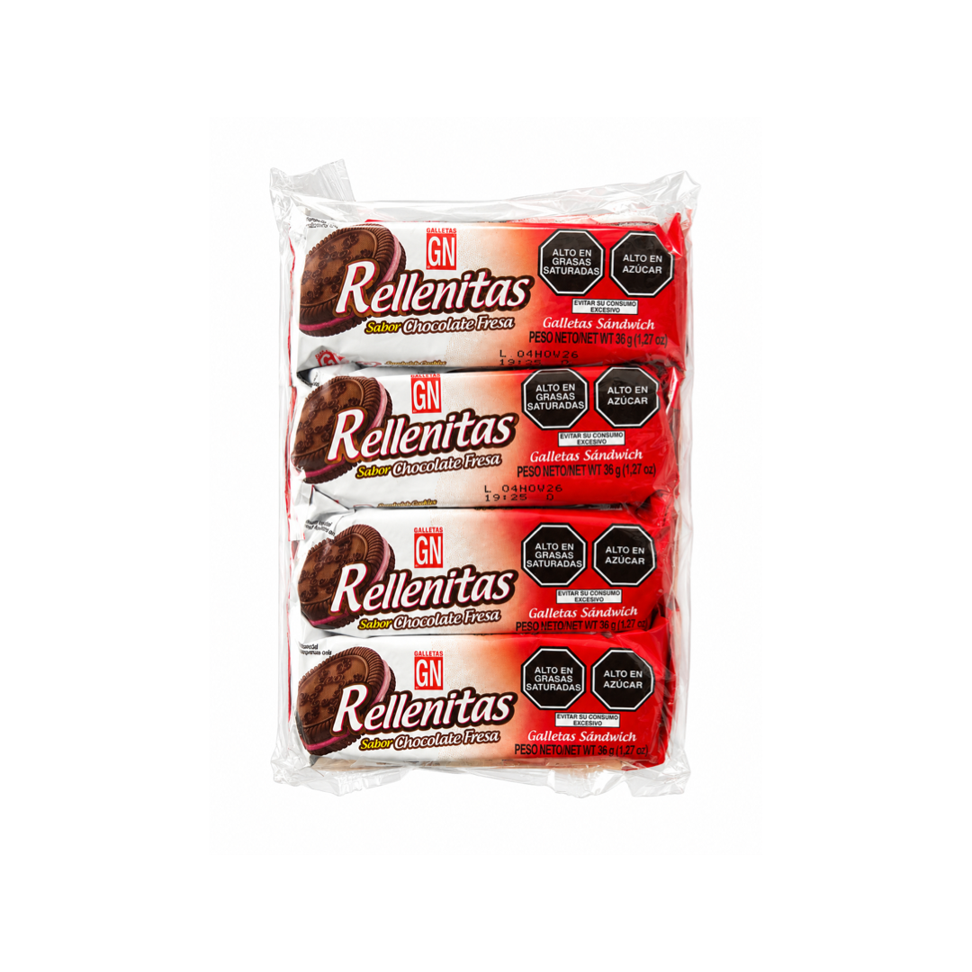 GALLETAS GN RELLENITAS CHOCOLATE FRESA 10.2OZ