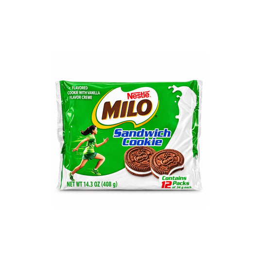 NESTLE MILO SANDWICH COOKIE 12 PACKS 14.3OZ