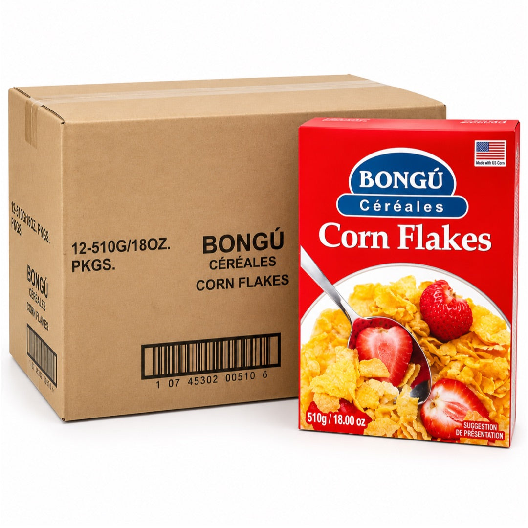 BONGU CEREALES CORN FLAKES 18OZ KES 12