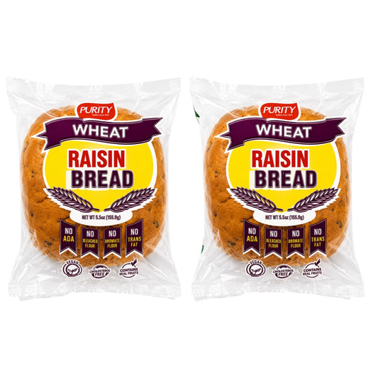 PURITY WHEAT RAISIN BREAD 5.5OZ 2 PACK